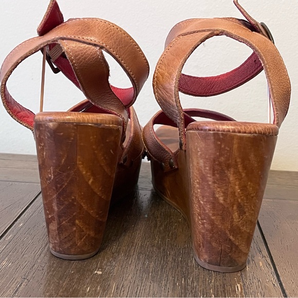 Bed Stu Grettell Wooden Wedge Sandals Womens size 9 - Picture 7 of 8